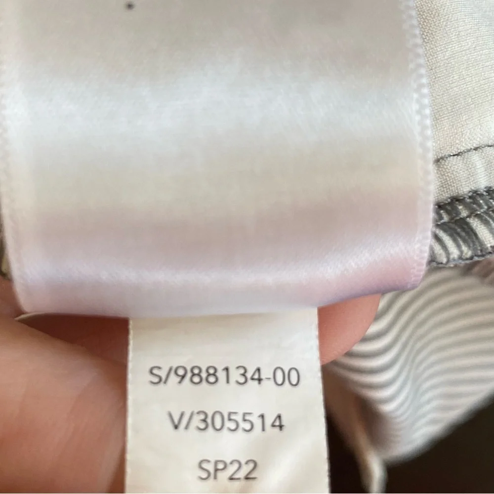 Athleta Brooklyn Women Skirt Skort Size 6 Striped Stretch Gray White Zip Pockets - Picture 6 of 9